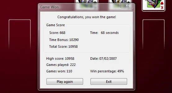 Vista&#x27;s Solitaire