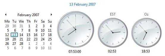 Vista's multiple clocks