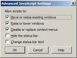 Advanced JS Options before